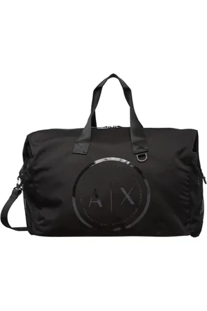 Armani Exchange Men Antigua, Sustainable, Glossy Circular Logo Duffle, , One Size