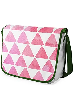 Bonamaison Digitally Printed Messenger School Bag with Khaki Strap for Students, Cross Body Bag, Courier Bag, Shoulder Bag for School, Back to School, Size: 29x36 Cm