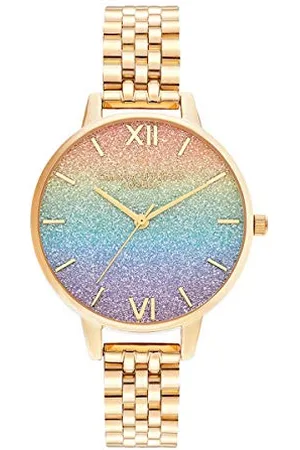 Olivia Burton Analogue Quartz Watch for Women with Gold Colored Stainless Steel Bracelet - OB16RB23