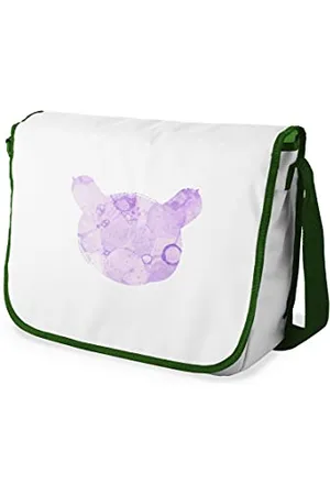 Bonamaison Digitally Printed Messenger School Bag with Khaki Strap for Students, Cross Body Bag, Courier Bag, Shoulder Bag for School, Back to School, Size: 29x36 cm