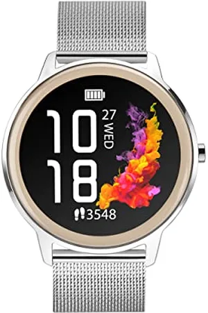 Sekonda Flex Womens 42mm Smart Watch with Heart Rate and Sleep Monitor, Daily Activity, Sports, Music, Weather & Message Functions, with Mesh Strap