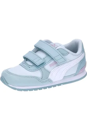 PUMA Unisex Kids St Runner V3 Nl V Inf Sneakers, Dewdrop- White-Turquoise Surf-Grape Mist, 4 UK