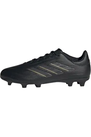 adidas COPA Pure II League Football Boots Firm Ground, Core Black/Carbon/Gold Metallic, 1 UK