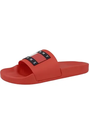 Tommy Hilfiger Men Pool Slide Sandals, Red (Deep Crimson), 46