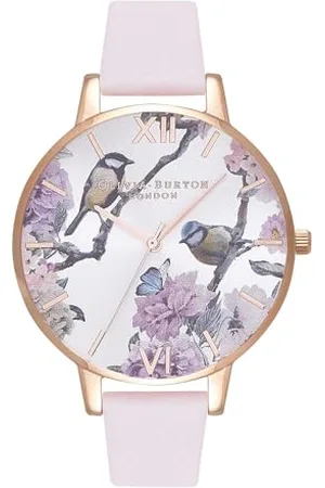 Olivia Burton Analogue Quartz Watch for Women with Blush Leather Strap - OB16PL35