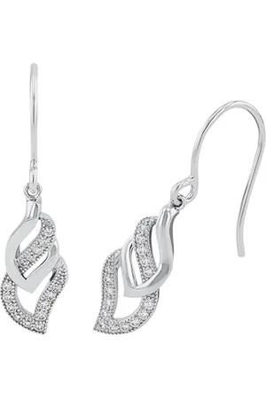 Amor Earrings 925 Sterling woman earrings, with zirconia synth., 2,1 cm, , comes in jewelry gift box