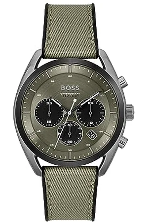 HUGO BOSS Chronograph Quartz Watch for Men TOP Collection with Black Silicone Bracelet - 1514092