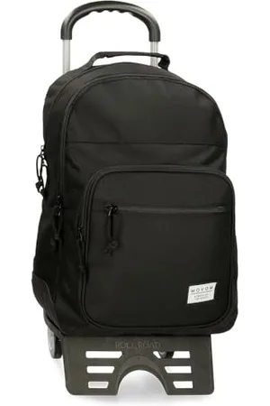 MOVOM Always on The Move School Backpack Double Compartment Black 31x42x13cm Polyester 21.12L, , Double Compartment School Backpack