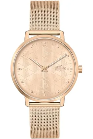 Lacoste Analogue Quartz Watch for women Crocorigin Collection with Stainless Steel Mesh bracelet