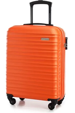 Wittchen Travel Suitcase Carry-On Cabin Luggage Hardshell Made of ABS with 4 Spinner Wheels Combination Lock Telescopic Handle Groove Line Size Cabin Suitcase