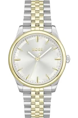 HUGO BOSS Analogue Quartz Watch for Women Graceful Collection with and Two-Tone Stainless Steel Bracelet