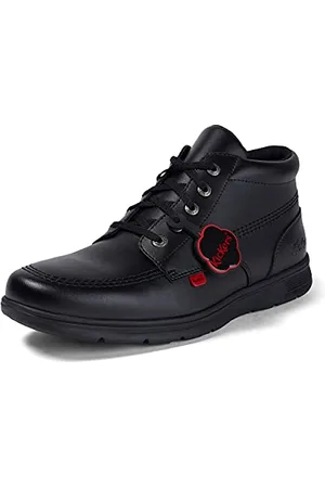 Kickers Unisex Kelland Lace Hi Leather Leather School Shoes, , 8 UK