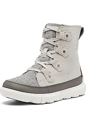 sorel Womens Explorer Joan Wp Fashion Boot, Moonstone Sea Salt, 7 UK