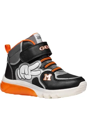 Geox J CIBERDRON BOY F Sneaker, Black/Silver, 10 UK Child