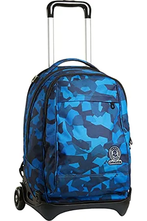 Invicta Trolley - New Tech Camo Squared, Blue, 3in1 Detachable Backpack, Travel and School
