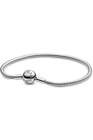 PANDORA Icons Snake chain bracelet with round clasp, 16