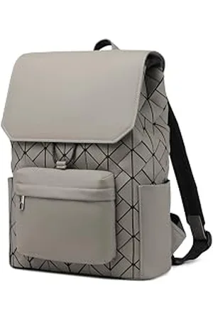 Kono Laptop Backpack Casual Daypack for School Travel Work Backpack, Large Capacity Fits 15.6-Inch Laptop, Fashionable Triangular Patchwork Design, Multiple Colors Available rucksack for Men