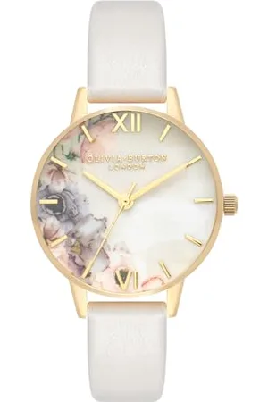 Olivia Burton Analogue Quartz Watch for Women with Blush Leather Strap - OB16PP45