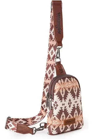 Wrangler Aztec Sling Bag Southwest Crossbody Bags Trendy Chest Bag