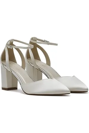 Rainbow Club Bella Wide Fit Ivory Satin Wedding Shoes, 6.5