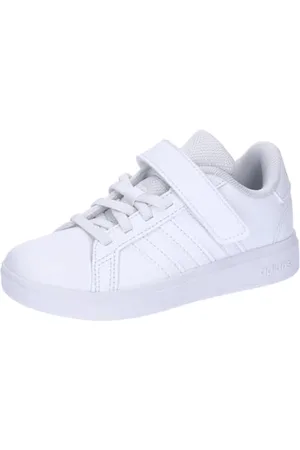 adidas Unisex Grand Court 2.0 Shoes Children, Cloud White/Cloud White/Grey one, 13 UK