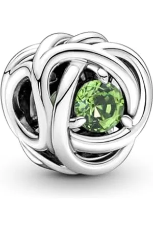 PANDORA August Birthstone Eternity Circle Charm - Bracelet Charm for Moments Bracelets - Gift for Her - Sterling Silver with Crystal