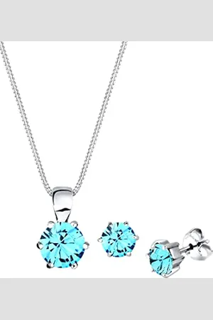Elli Jewelry Set Ladies Basic with Crystals in 925 Sterling Silver