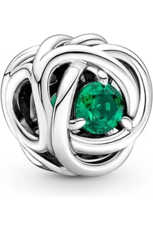 PANDORA May Birthstone Eternity Circle Charm - Bracelet Charm for Moments Bracelets - Gift for Her - Sterling Silver with Crystal