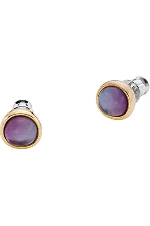 Skagen Earrings for Women Sea Glass, Length: 8.2mm, Width: 8.2mm Gold Stainless Steel Earrings, SKJ1686710