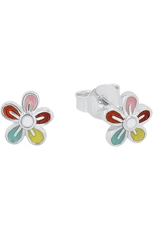 Prinzessin Lillifee Orecchini a bottone Orecchini per bambine in argento sterling 925, 0,6 cm, argento, fiore, forniti in confezione regalo per gioielli, 2034225