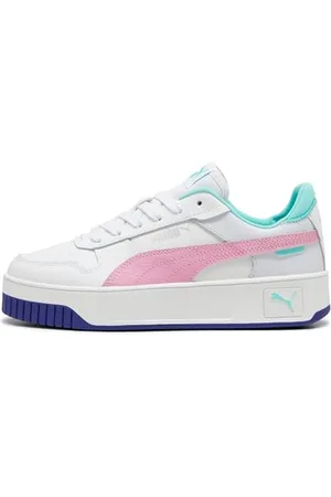 PUMA Carina Street Jr Sneaker, White-MAUVED Out-Mint, 5 UK