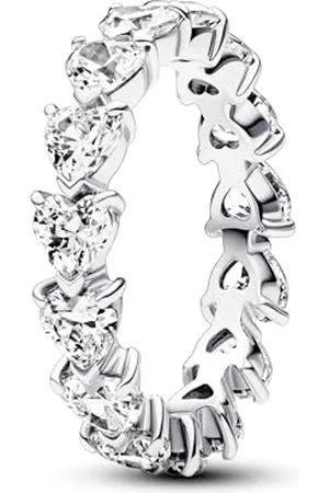 PANDORA Timeless Hearts sterling silver ring with cubic zirconia, 56