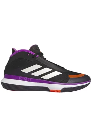 adidas Unisex Bounce Legends Low Trainers Basketball Shoes, core Black/Purple Burst/Aurora Black, 13.5 UK