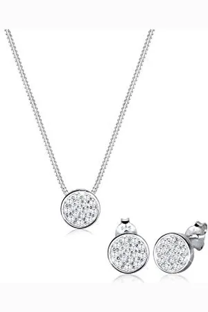 Elli Women Jewelry Set 925 Sterling Zirconia Jewellery Set Length 45cm 0905581016