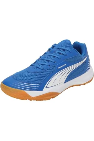 PUMA Unisex SOLARFLASH III Indoor Court Shoe, Team Royal White, 7.5 UK