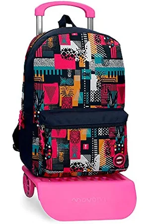 MOVOM Pinneapple Backpack with Trolley Multicoloured 31x42x16 cms Polyester 20.83L
