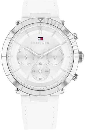 Tommy Hilfiger Analogue Multifunction Quartz Watch for Women with White Leather Strap - 1782352