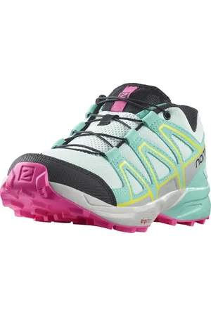 Salomon Unisex Kids Speedcross Trail Running Shoe, Bleached Aqua Blue Radiance Lunar Rock, 12.5 UK