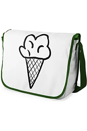 Bonamaison Digitally Printed Messenger School Bag with Khaki Strap for Students, Cross Body Bag, Courier Bag, Shoulder Bag for School, Back to School, Size: 29x36 Cm