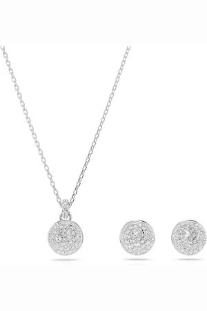 Swarovski Meteora set, , Rhodium plated