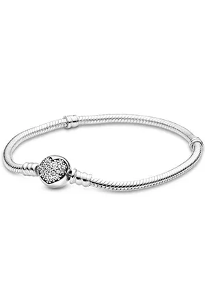 PANDORA Bracelet 590743CZ-20 Female Silver Heart Zirconia