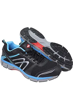 Lee Workwear Mens Lightweight Low Profile Sports Trainer Style SafetySteel Toe Composite Midsole Work Shoes S1P/SRA, Black/Blue, 11UK/45EU