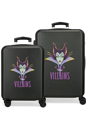 Disney Villains Cabin Case, Black, 38 x 55 x 20 cm, Rigid ABS Side Combination Lock, 35L, 2 kg, 4 Double Wheels, Hand Luggage, , Standard Size, Set Suitcase