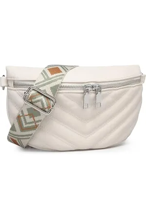 MISS LULÙ Ladies shoulder bag bum bag ladies cell phone shoulder bag crossbody bag ladies wide strap small with detachable shoulder strap
