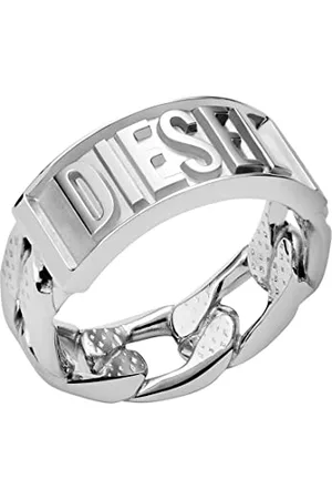 Diesel Ring for Men Ring, L: 18mm to 21mm, H: 9mm Stainless Steel Ring, DX1347040