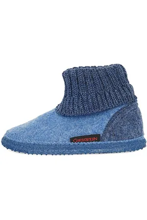 Giesswein Kramsach Kids, Hüttenschuhe Unisex Kinder, Capriblau 547, 27 EU