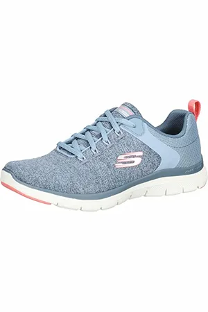 Women's Flex Appeal 4.0 Low-Top Trainers,Slate Knit/Mesh/Pink Trim,3 UK