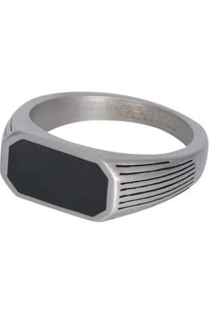 Ixxxi Men Men Signet Ring BMW, 21mm, Stainless Steel, No Gemstone