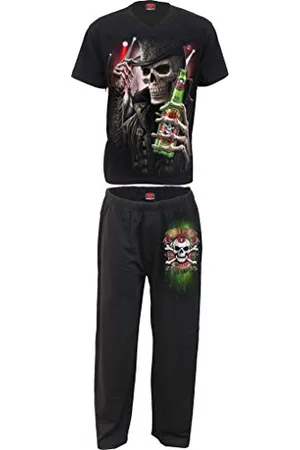 Spiral Triple 6-4Pc Mens Gothic Pyjama Set - M
