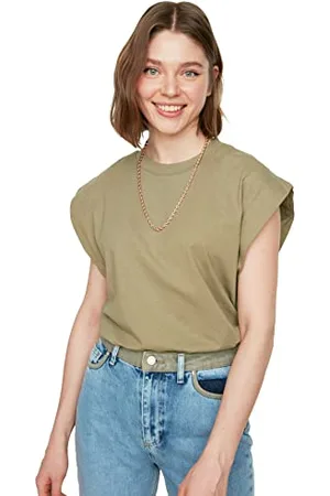 Trendyol FeMan Basics Regular fit Basic Crew Neck Knit T-Shirt